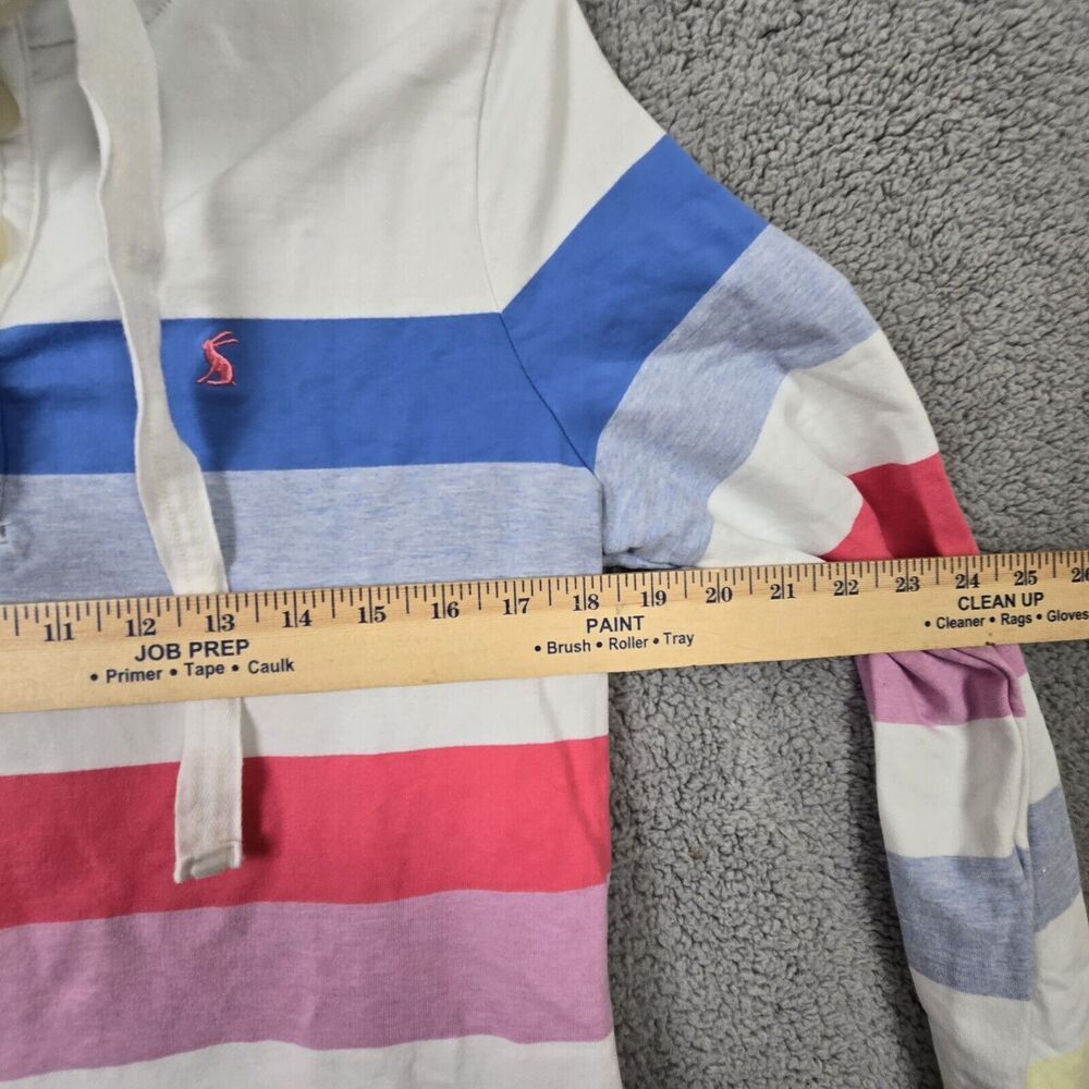 Womens Joules Saunton Funnel Neck Sweater Size 10 White Multi-Color Striped - Picture 6 of 8